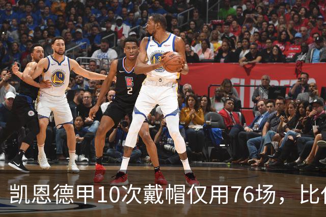 凯恩德甲10次戴帽仅用76场，比任何其他球员少85场